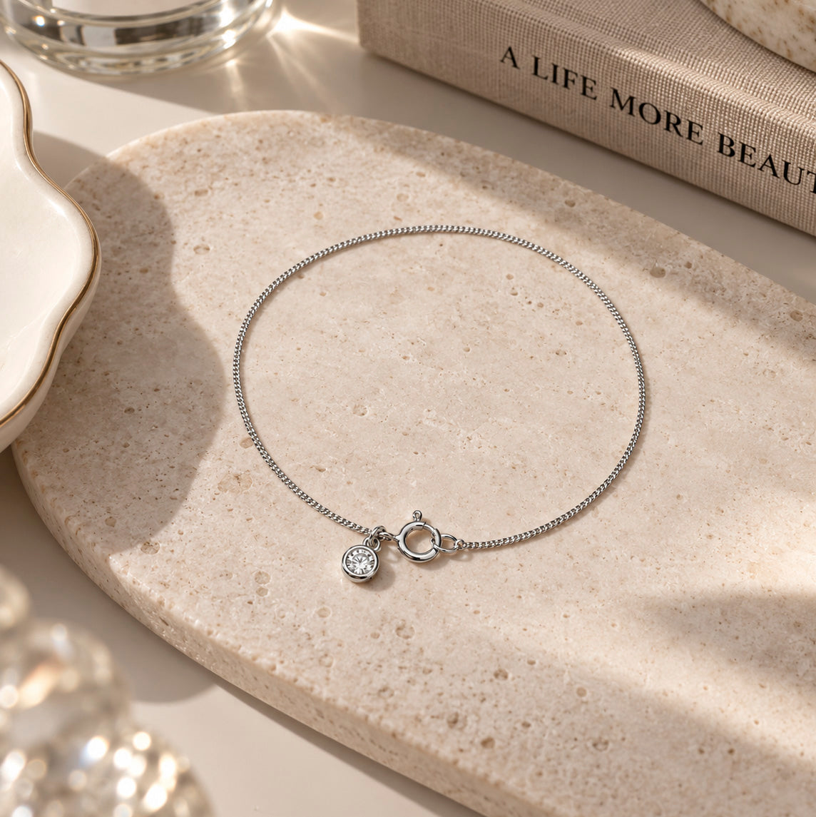 Blade Chain bracelet Silver Tone
