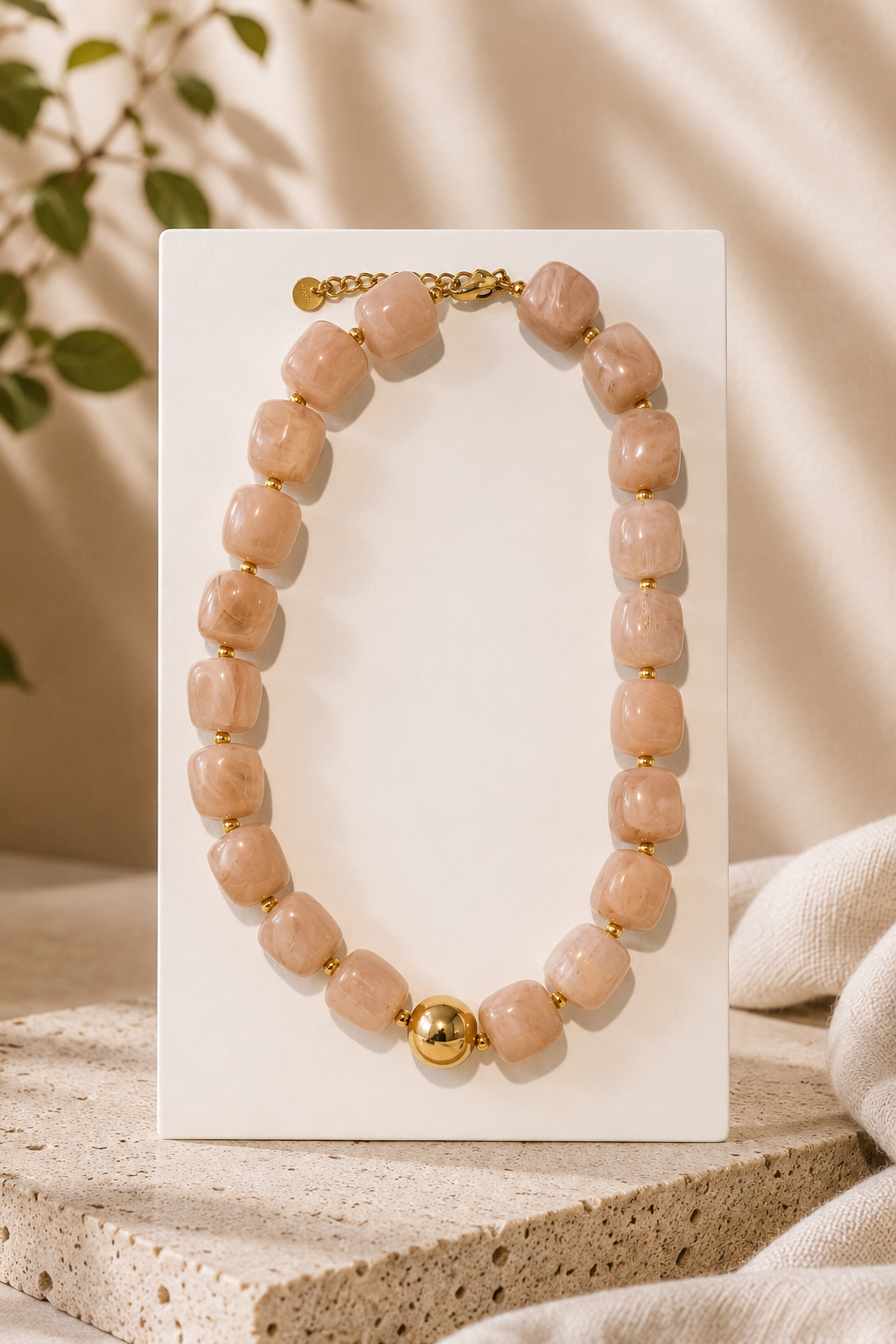 Chunky Beaded Ball Necklace