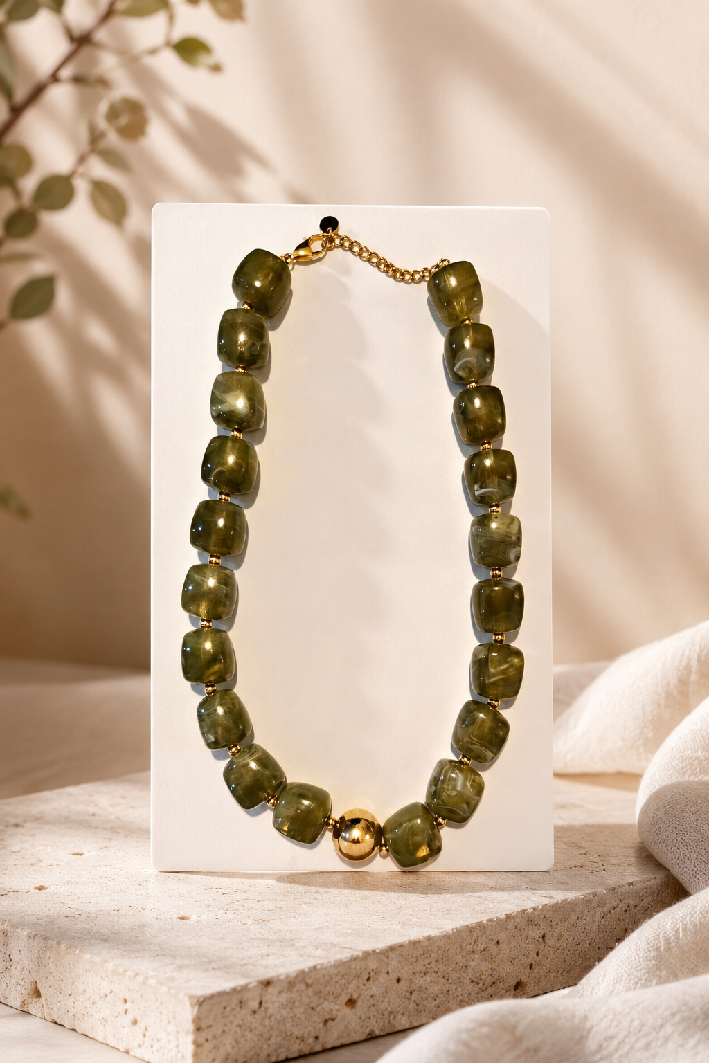 Chunky Beaded Ball Necklace