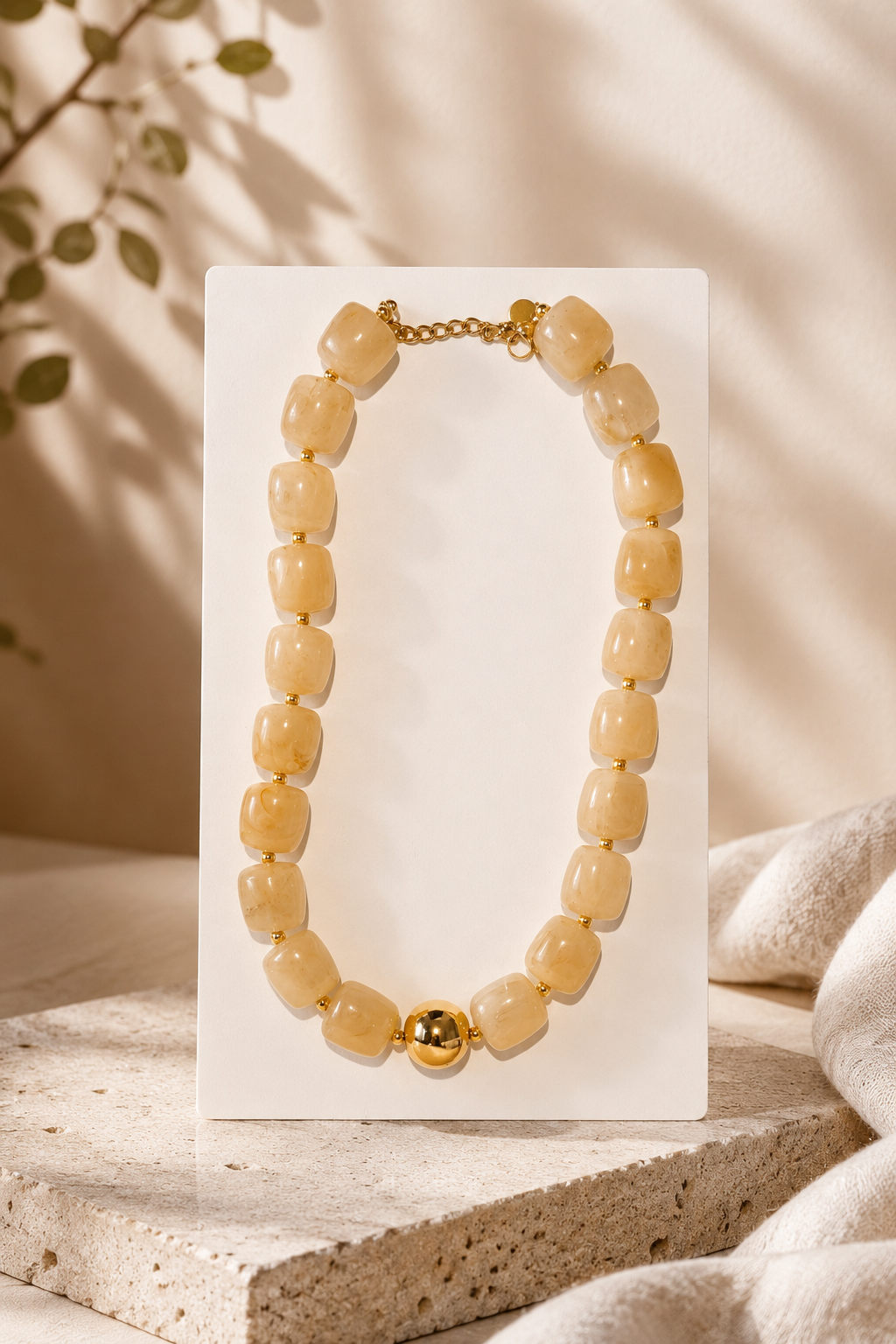 Chunky Beaded Ball Necklace