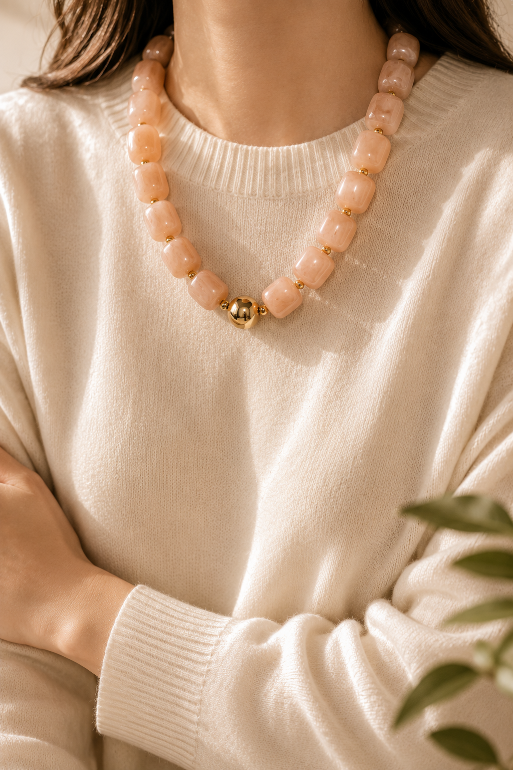 Chunky Beaded Ball Necklace
