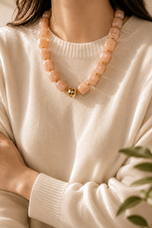 Chunky Beaded Ball Necklace