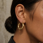 Chunky Circle Hoop Earrings