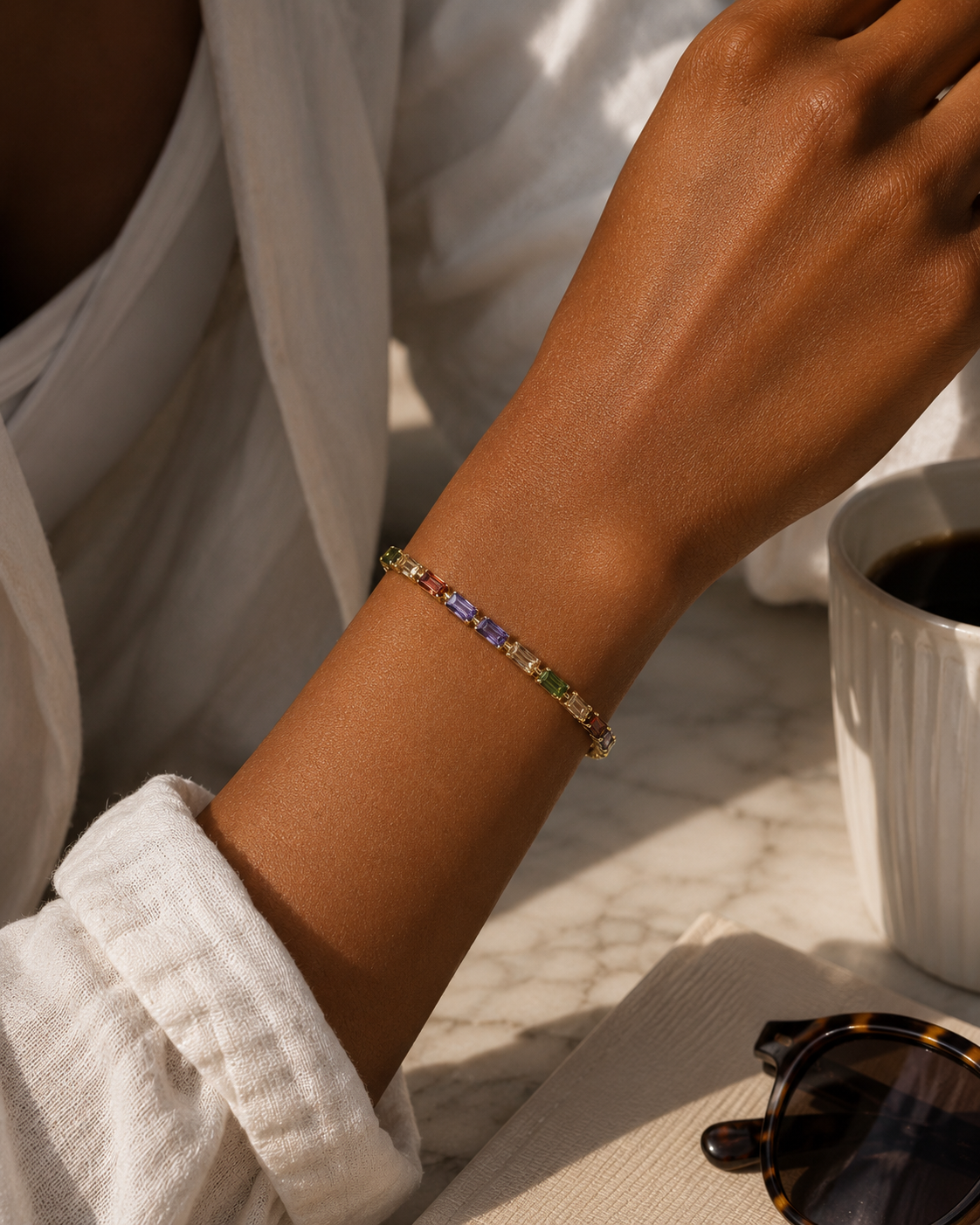 Emerald Cut Inspired Tennis Bracelet