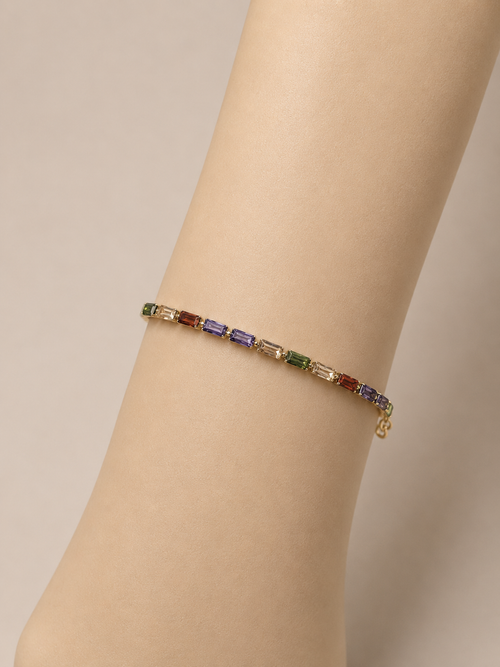 Emerald Cut Inspired Tennis Bracelet