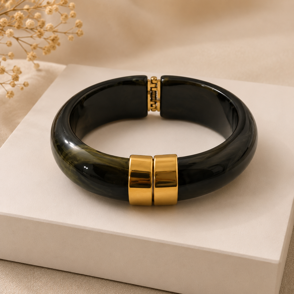 Double-band Accent Cuff Bangle