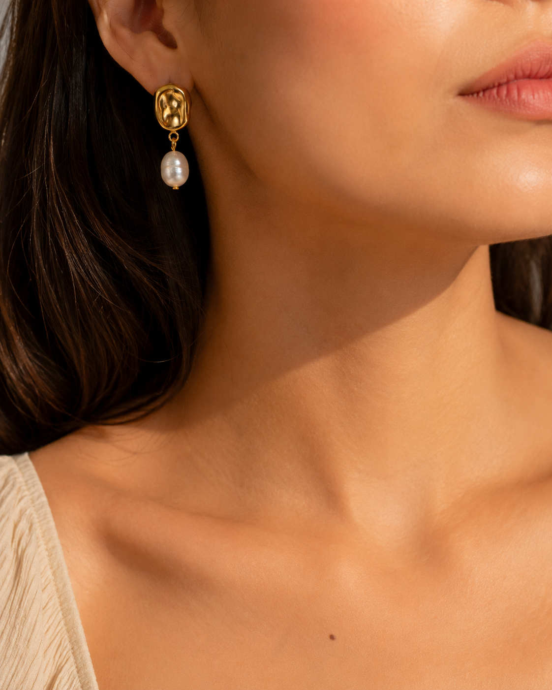 Freshwater Pearl Tassel Stud Earring