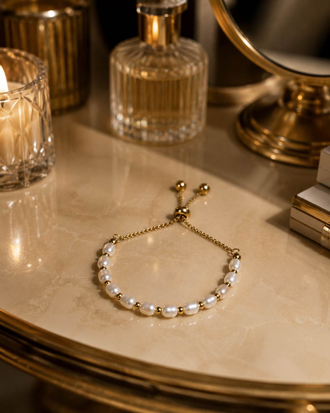 Golden Hour Freshwater Pearl Bracelet