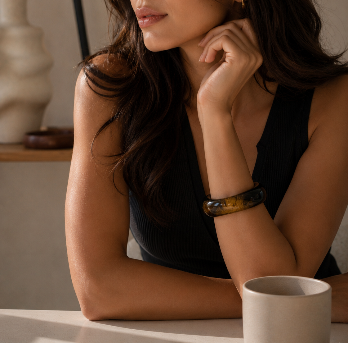 Geometric Chunky Bangle