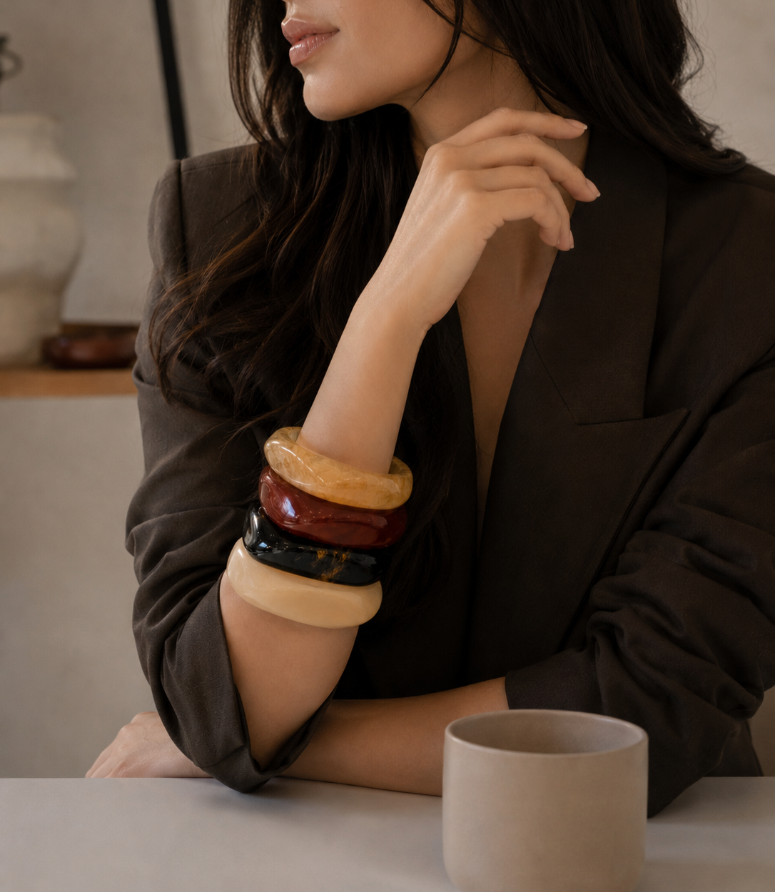 Geometric Chunky Bangle