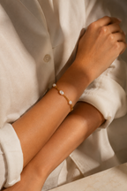 Golden Trio Freshwater Pearl Bracelet