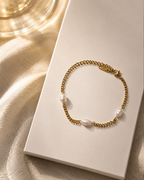 Golden Trio Freshwater Pearl Bracelet