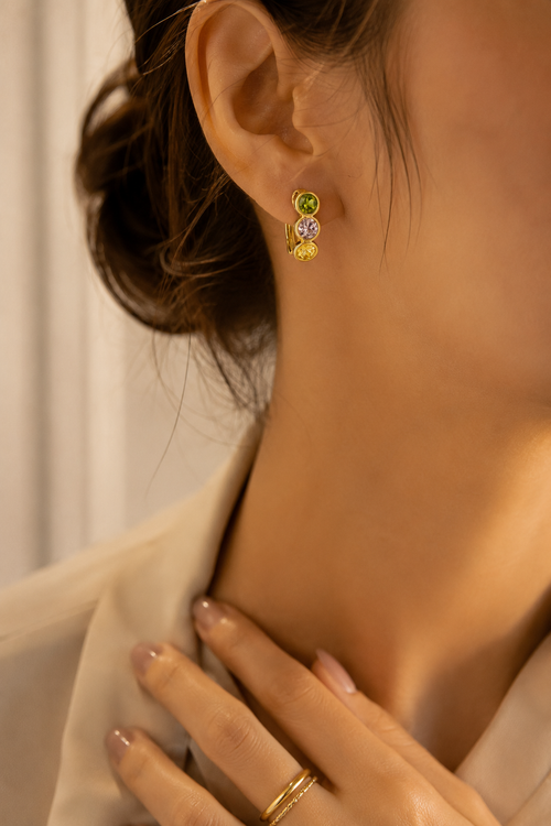 Colourful Huggie Earrings