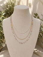 Natural Stone 3 Layer Stacking Necklace