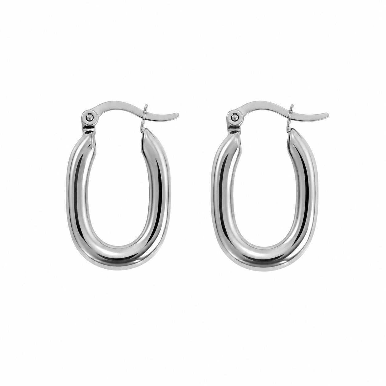 Oval Hoop Earrings