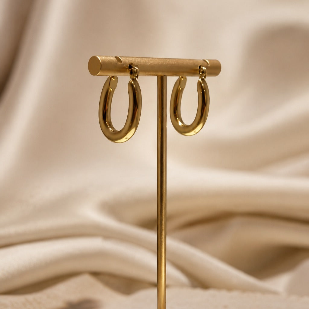Oval Hoop Earrings