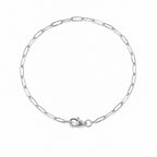 Paperclip Chain Bracelet Silver Tone