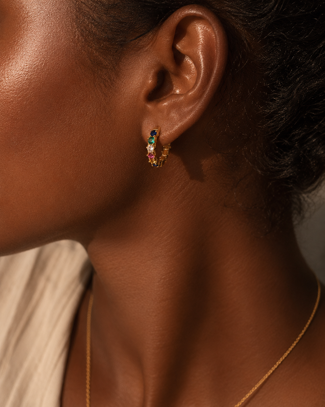 Pavé Huggie Earrings