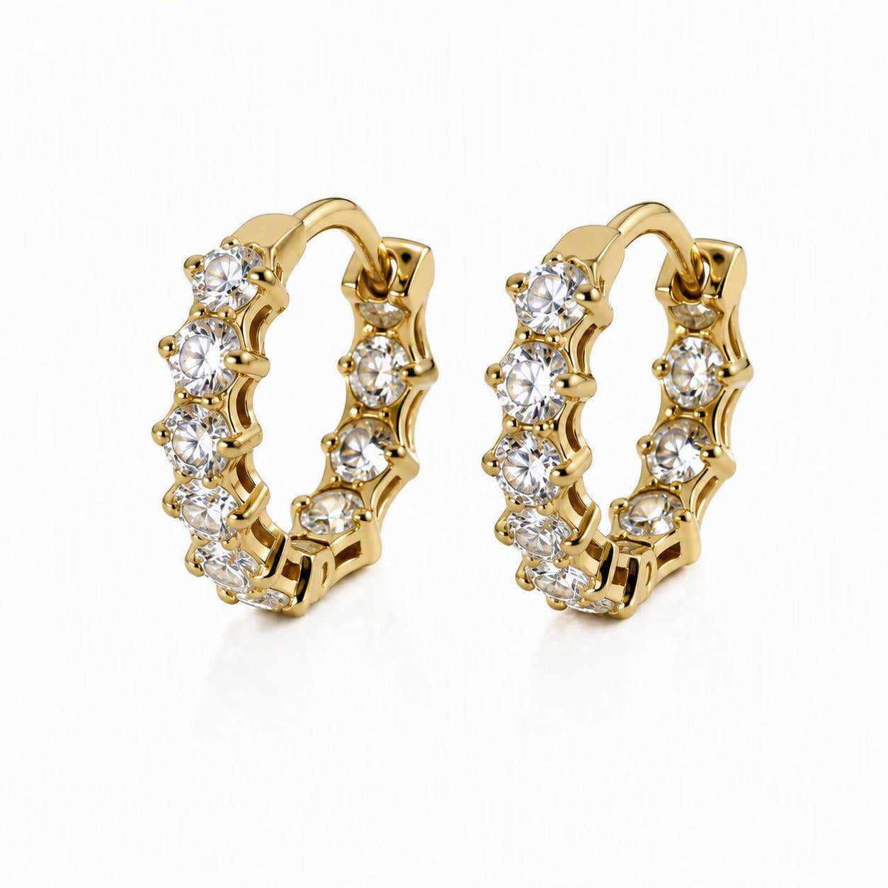 Pavé Huggie Earrings