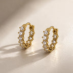 Pavé Huggie Earrings