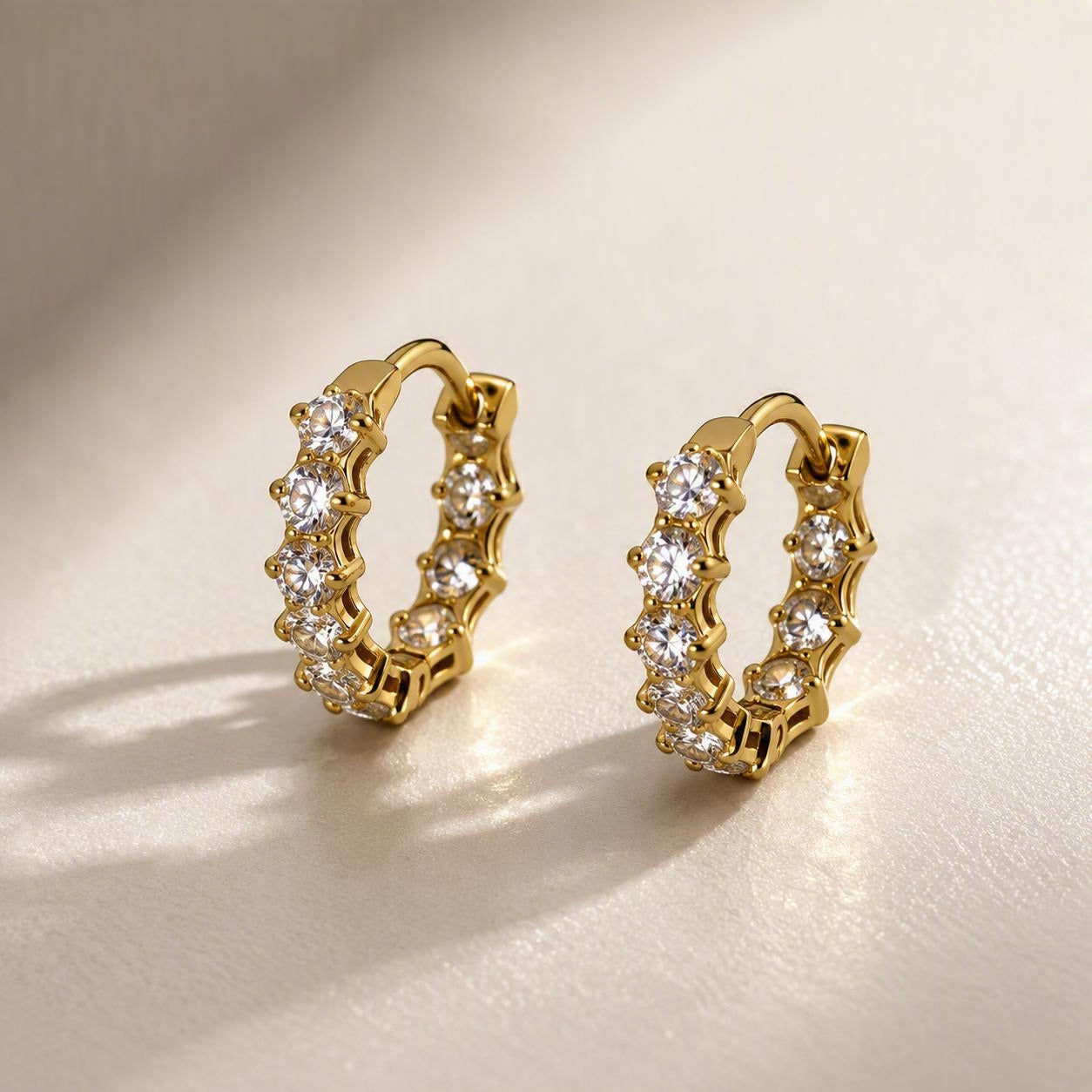 Pavé Huggie Earrings