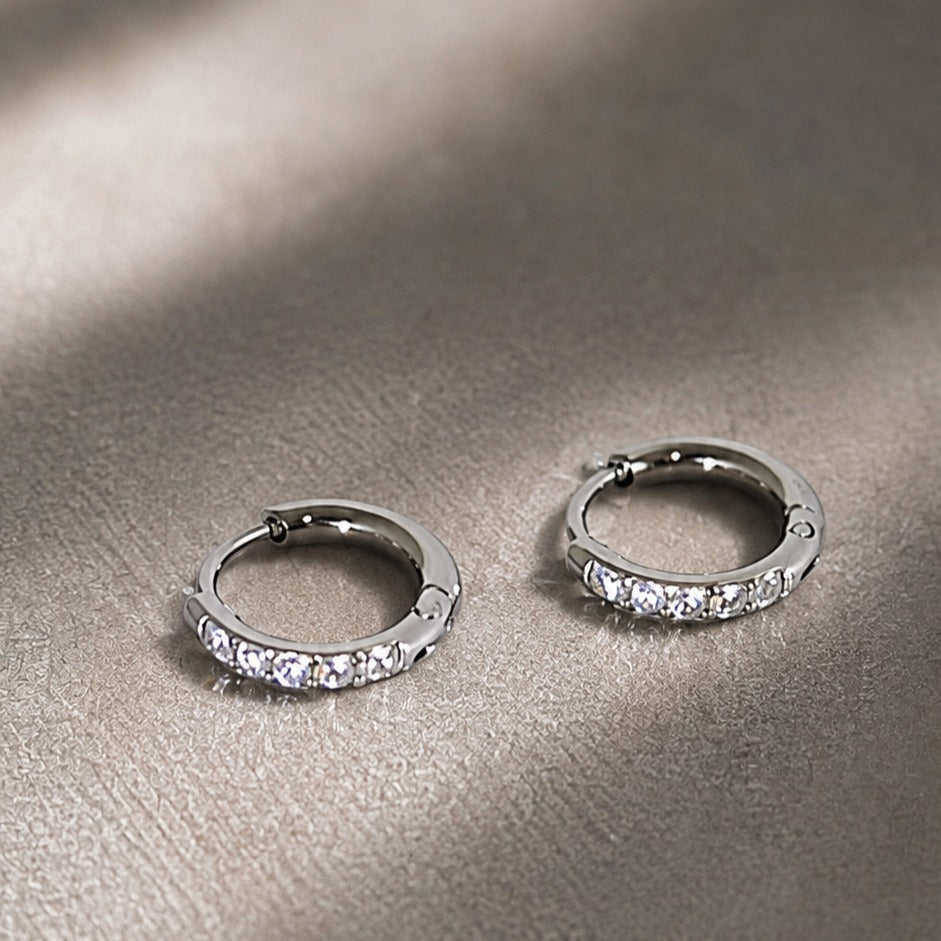 Shimmer Huggie Earrings