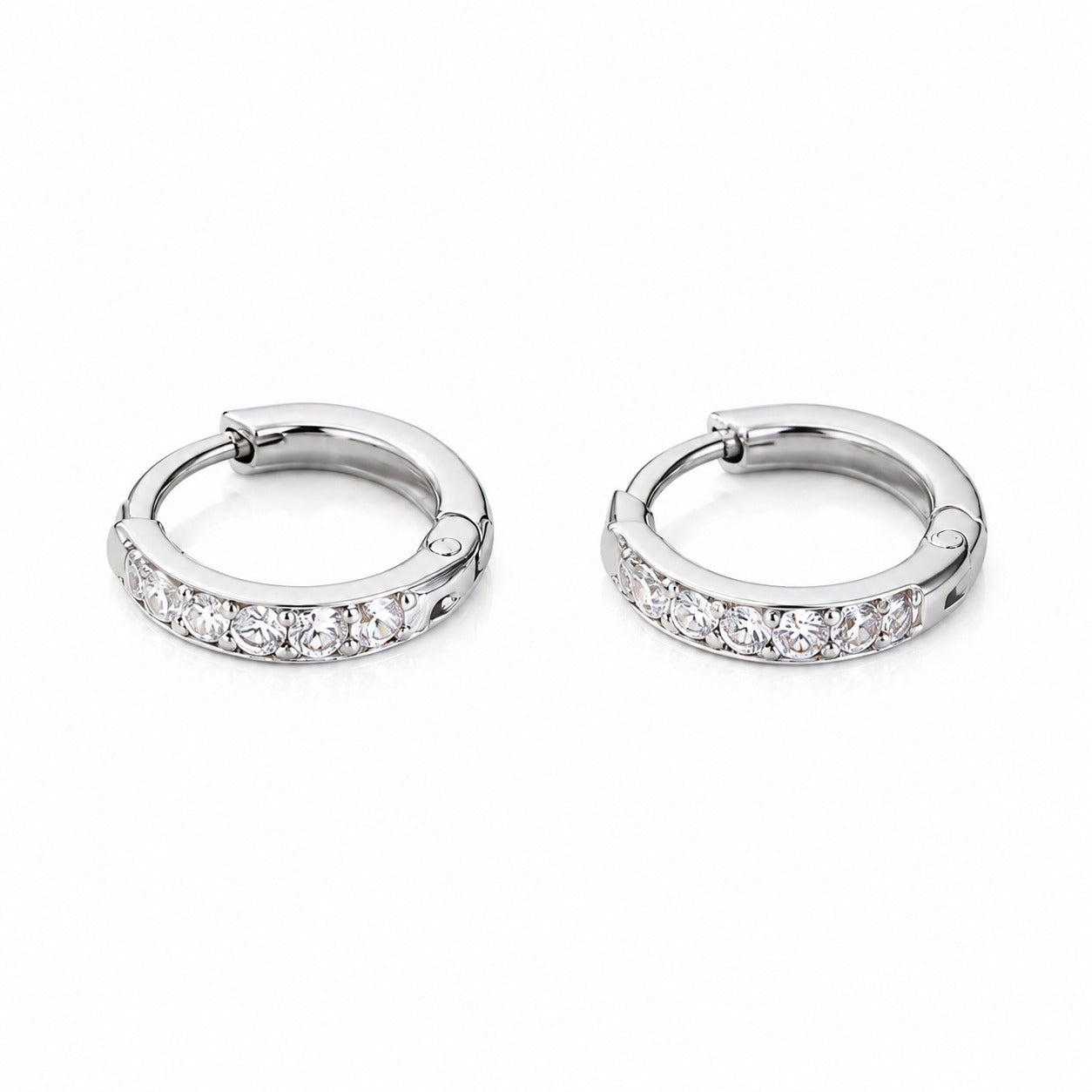 Shimmer Huggie Earrings
