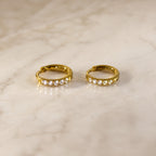 Shimmer Huggie Earrings