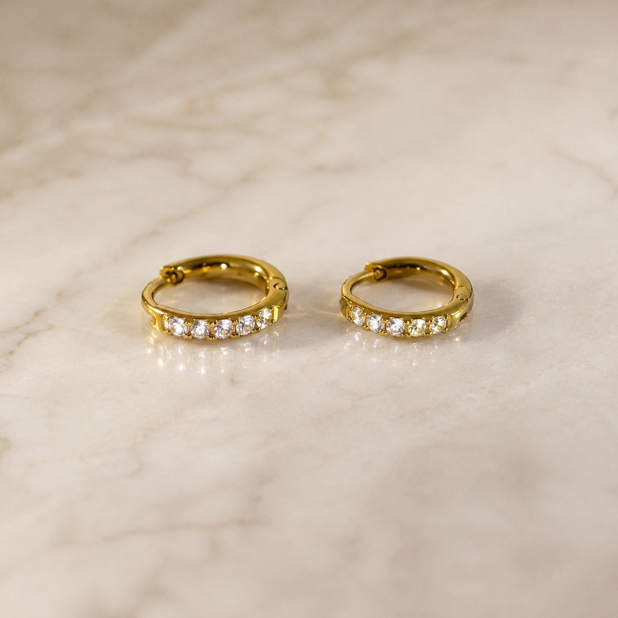 Shimmer Huggie Earrings