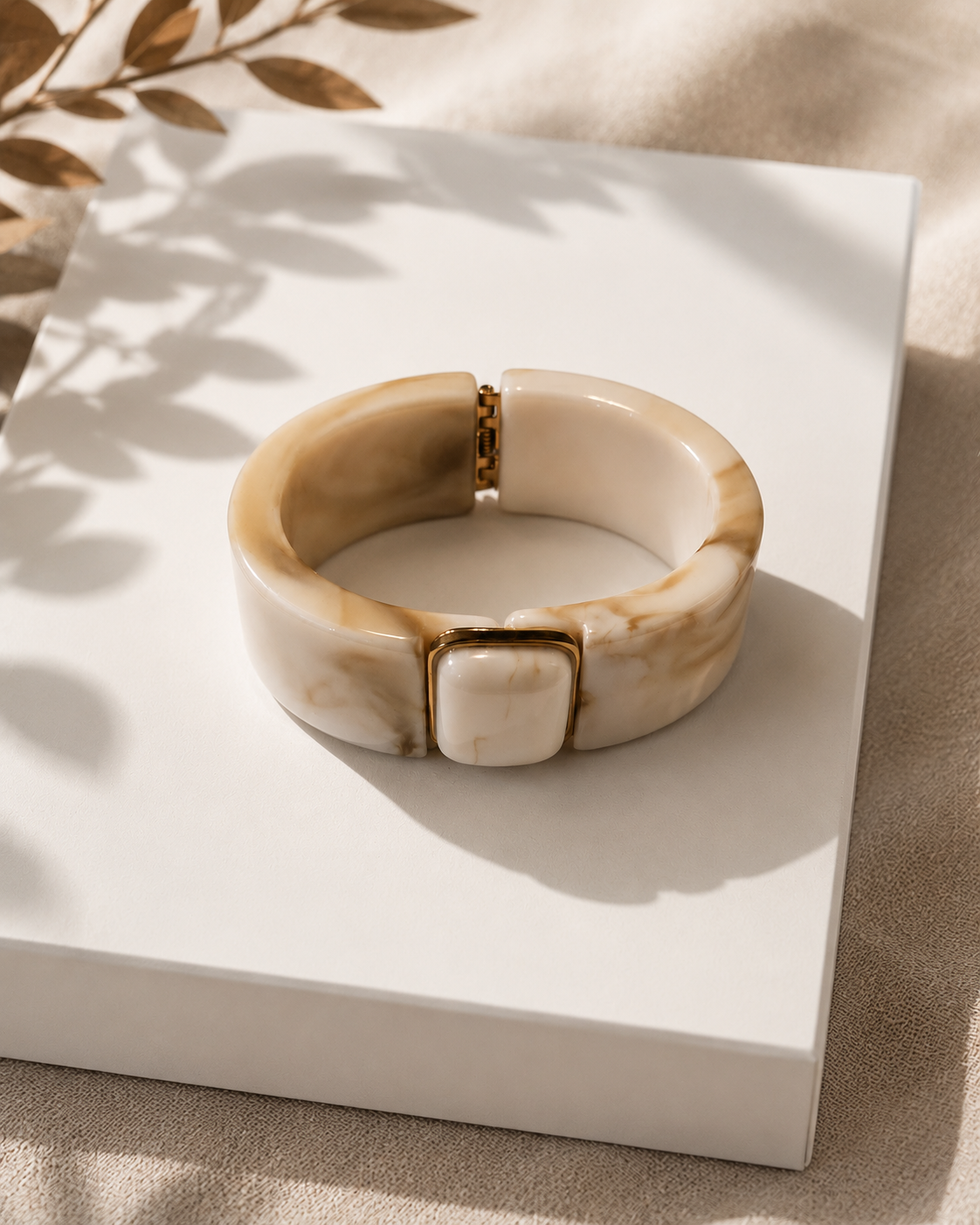 Square Framed Cuff Bangle