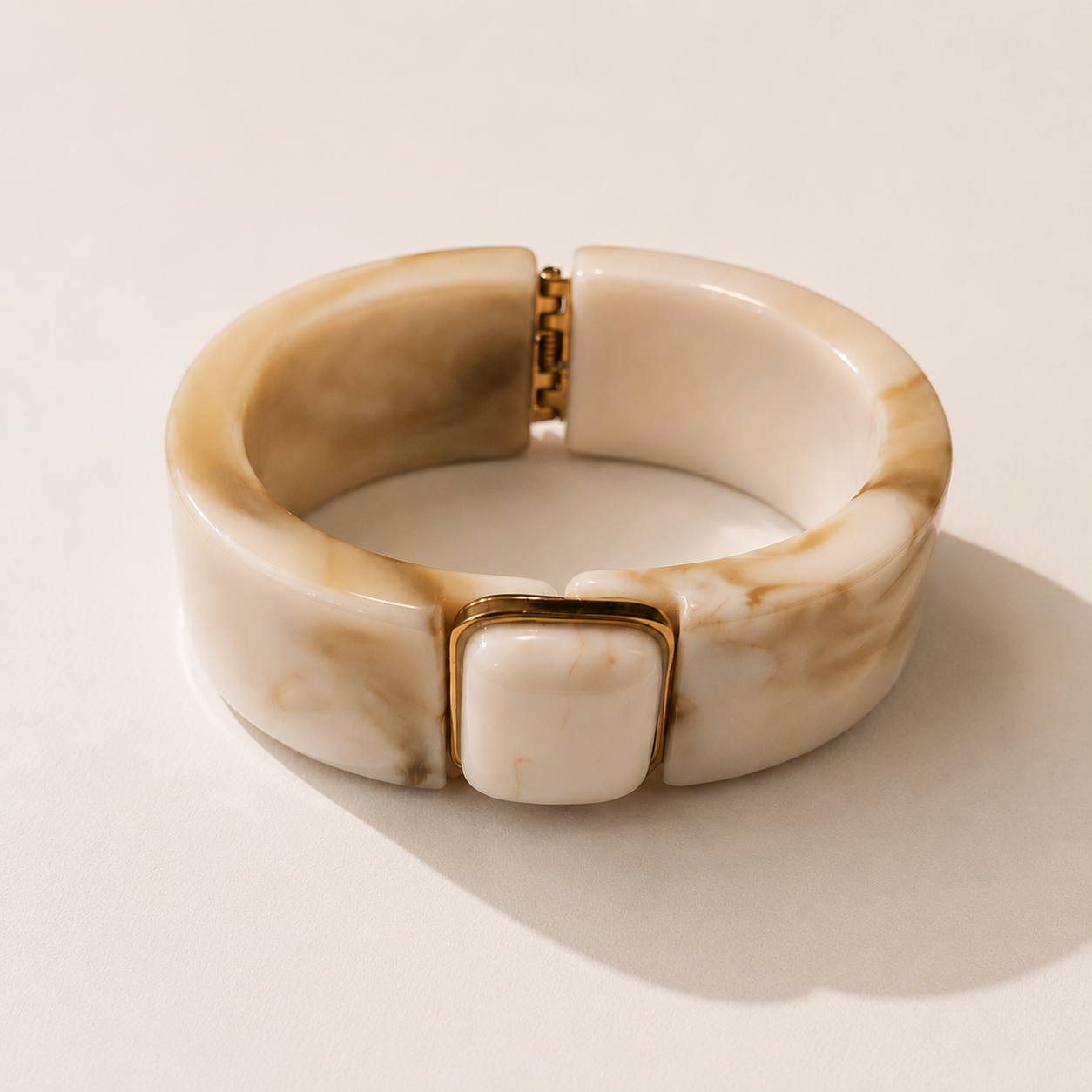 Square Framed Cuff Bangle