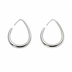 Teardrop Earrings Silver Tone