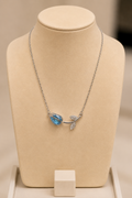 Tulip Pendant Necklace Silver Tone