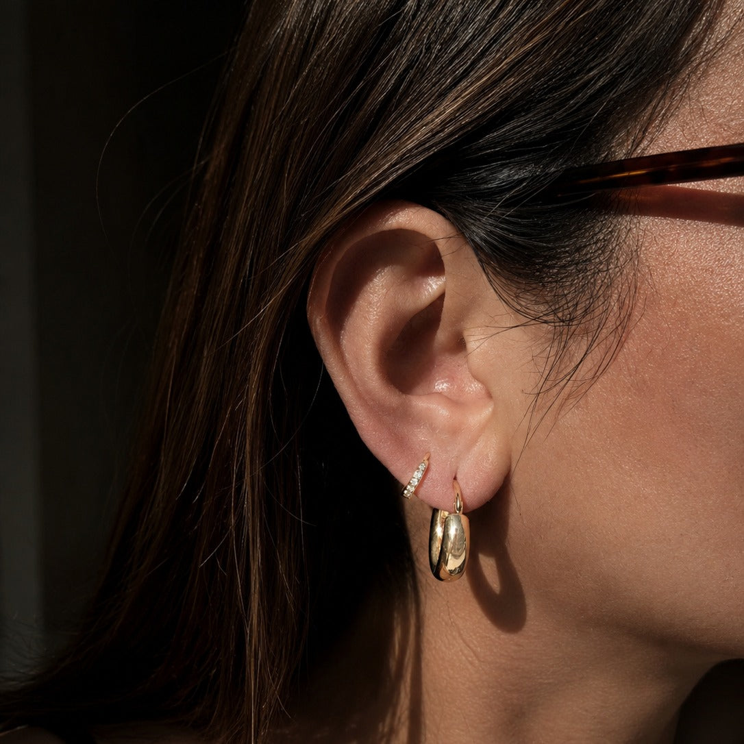 Chunky Circle Hoop Earrings